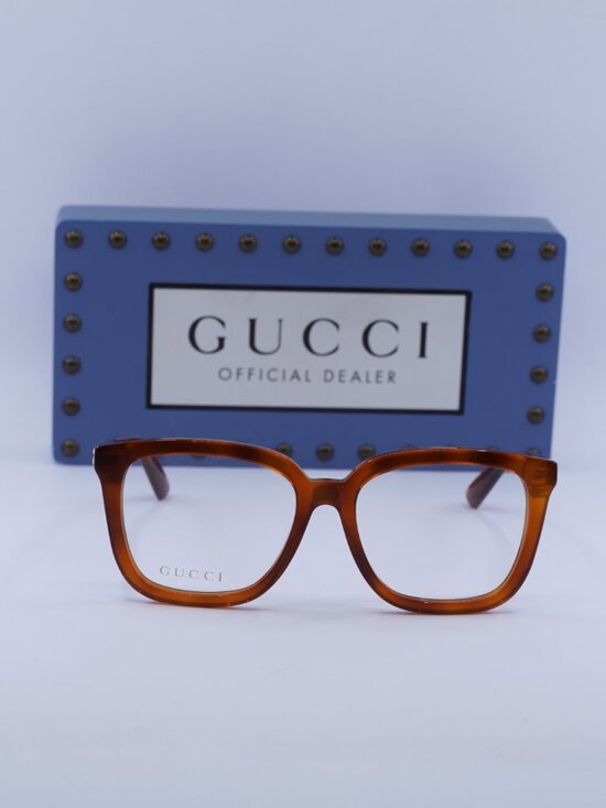 Gucci GG1319O 002 Square Eyeglasses – Blonde Havana 53mm main image 9